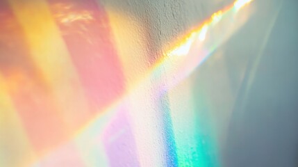 ぼやけた虹色の光の屈折テクスチャによる夢のような春の雰囲気