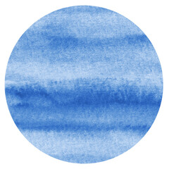 Blue Watercolor hand painted circles texture. Watercolour circle elements for design.
