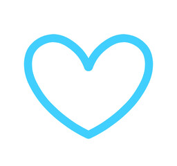 シンプルな水色のハートマーク