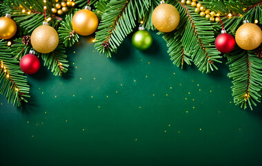 Naklejka premium Merry Christmas and Happy New year background generated with ai. 