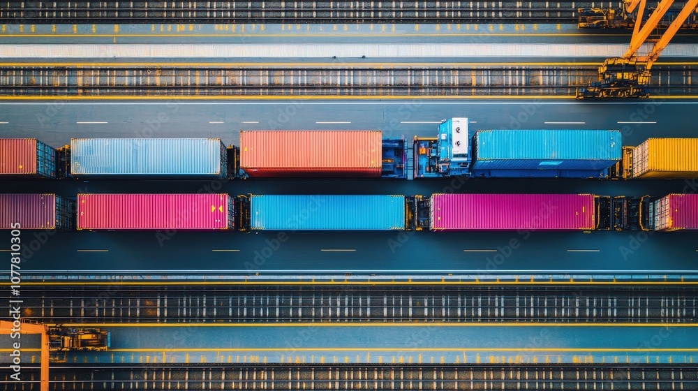 Poster an ai system automating supply chain logistics, predicting demand, optimizing routes, and managing i