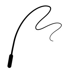 silhouette whip rope