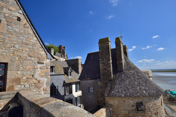Mont Saint-Michel from inside the island, France / モンサンミッシェル ...