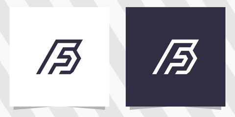 letter fp pf logo design vector