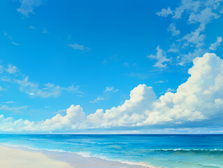 美しい海とさわやかな空　Generative AI