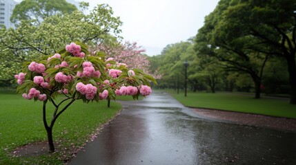 早春に咲く美しい河津桜