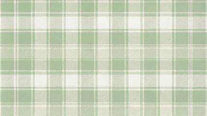 A Soft Green and Cream Plaid Pattern with Subtle Diagonal Lines for a Refined and Versatile Design