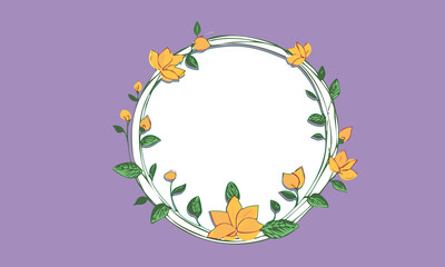 wreath of flowers, background greeting card  frame with flowers wedding card, birthday card, illustration 