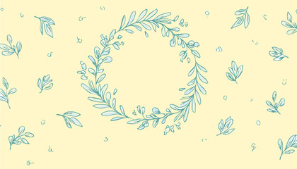 Obraz premium abstract background, background greeting card frame with flowers wedding card, birthday card, illustration 