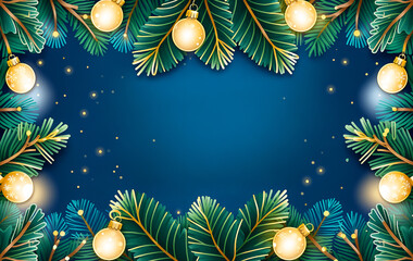 Merry Christmas and Happy New year background generated with ai.	
