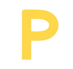 シンプルな黄色のPマーク