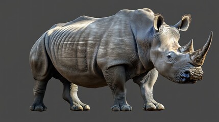 Obraz premium White Rhino Portrait