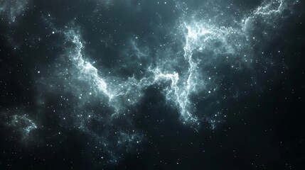 Obraz premium Abstract cosmic background with swirling nebulae and twinkling stars.