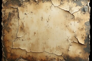 Obraz premium Cracked and Weathered Beige Surface with Brown Edges
