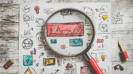 Naklejka premium Analyze business strategies with visual data insights using graphical representation techniques