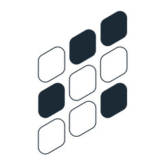 black and white squares geometric shape