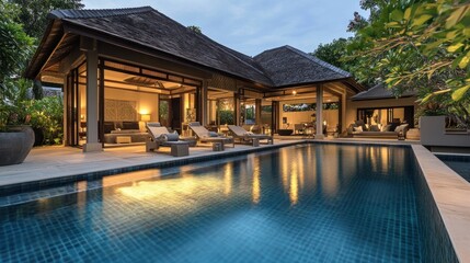 Fototapeta premium Luxury Villa with Private Pool