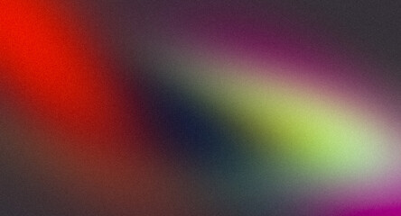 Vibrant purple green blue red color grainy gradient background, copy space.