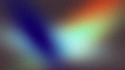 Vibrant orange green blue color grainy gradient background, copy space.