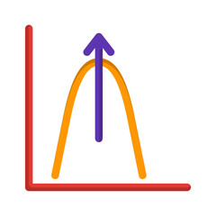Bell Shaped Graph Vector Icon