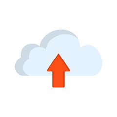 Cloud with upward arrow Vector Icon