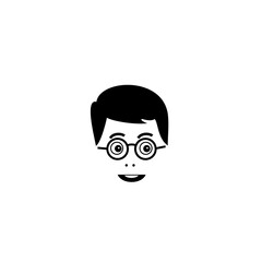 cartoon boy smart face