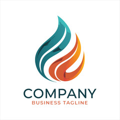 Modern Abstract Flame Logo Design Gradient Fire Symbol for Branding