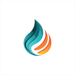 Modern Abstract Flame Logo Design Gradient Fire Symbol for Branding