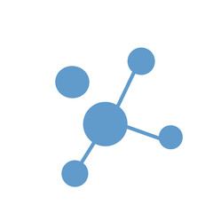 Blue Molecule Icon