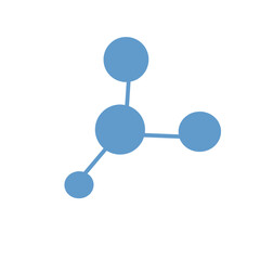Blue Molecule Icon