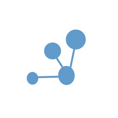 Blue Molecule Icon