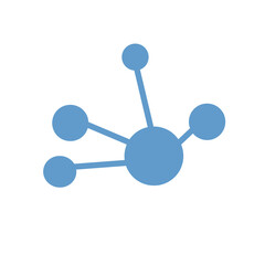 Blue Molecule Icon