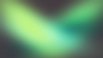 Vibrant green blue color grainy gradient background, copy space.