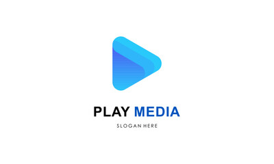 Play media logo design template 