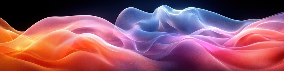 Fototapeta premium Abstract waves of color creating a dynamic visual flow.