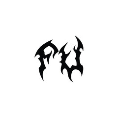 FU monogram logo design letter text name symbol monochrome logotype alphabet character simple logo