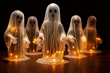 social media ghosts transparent figures representing online pers