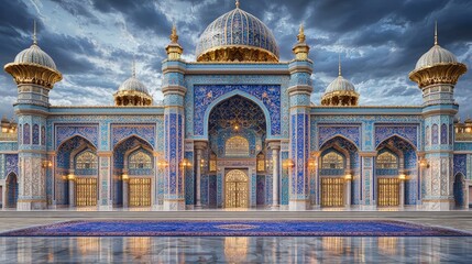 Obraz premium Iranian architecture-inspired exhibit