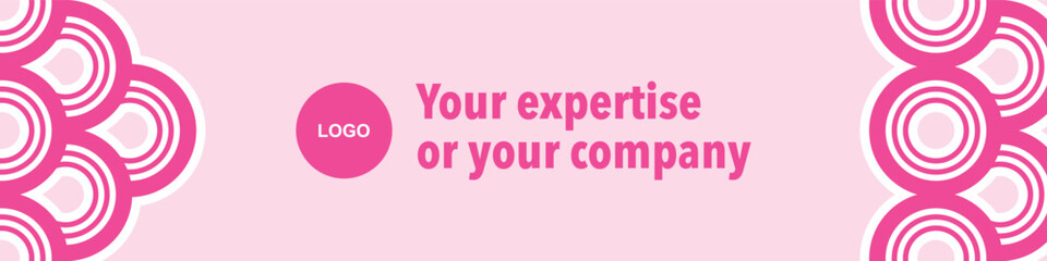 template cover banner homepage prifile linkedin pink color