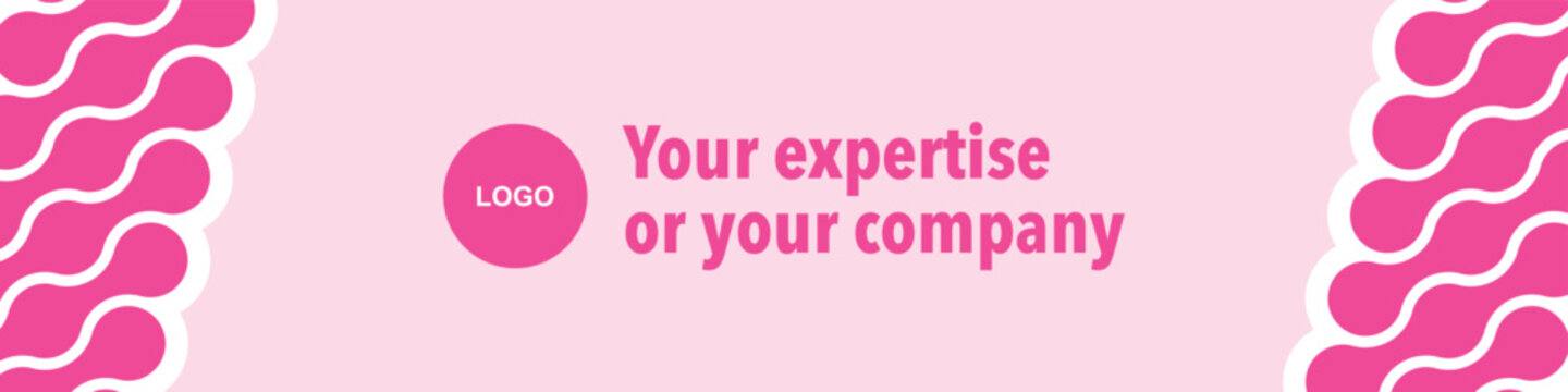 template cover banner homepage prifile linkedin pink color