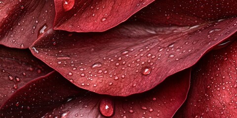 Fototapeta premium Close-Up of a Single Rose Petal with Dew Drops