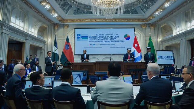 International Conference on Global Politics Held in a Formal Setting Generative AI