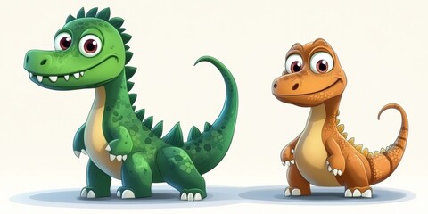Fototapeta premium Dinosaur reptile cartoon animal.