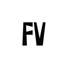 FV monogram logo design letter text name symbol monochrome logotype alphabet character simple logo