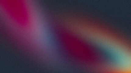 Abstract glowing blue purple pink magenta orange color grainy gradient background, empty space