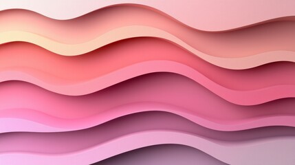 A visually appealing arrangement of wavy layers in soft pinks and creams, showcasing a blend of textures and colors.