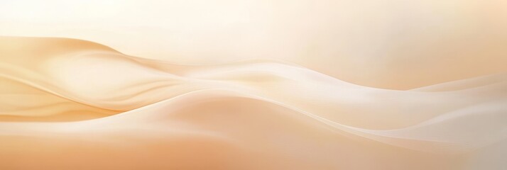 Fototapeta premium Delicate, pastel-toned background in warm beige and light cream, softly blurred for a gentle