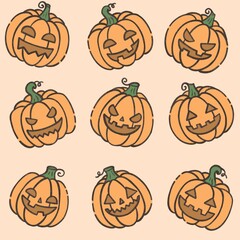 Jack o lantern Icon pumpkins