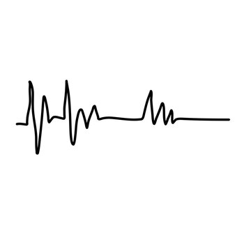 recommend clip art: Continuous lines heart beats drawing. Wave pulse Cardiogram