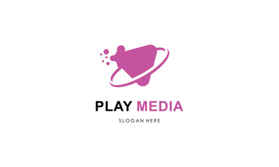 Play media logo design template 